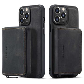 Jeehood Aftageligt 2-i-1 iPhone 14 Pro Cover med Pung - Sort