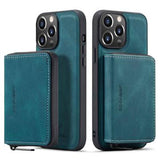 Jeehood Aftageligt 2-i-1 iPhone 14 Pro Max Cover med Pung - Blå