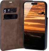 iPhone 15 Pro Max JT Berlin BookCase Tegel Flip Lædercover - Sort