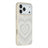 iPhone 17 Pro Max Jaucase magnetisk hybrid-cover med hjertemønster - hvid