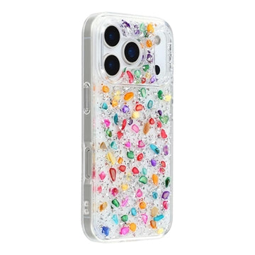 iPhone 17 Pro Max Jaucase Naturstens Epoxy Cover - Hvid