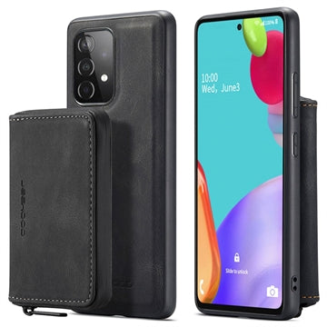 Samsung Galaxy A52 5G/A52s 5G Jeehood Aftageligt 2-i-1 Cover med Pung - Sort