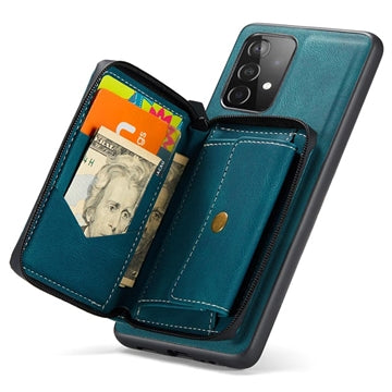 Samsung Galaxy A52 5G/A52s 5G Jeehood Aftageligt 2-i-1 Cover med Pung - Blå