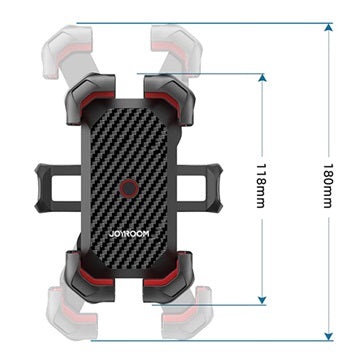 Joyroom JR-ZS288 Cykelstyr Mobilholder - 118-180mm - Sort