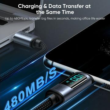 Joyroom S-CC100A16 Prisme digital skærm USB-C kabel - 100W - sort