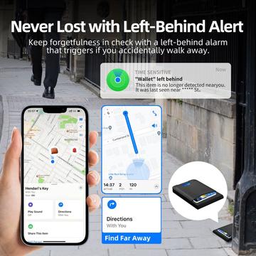 K01 Kortholder-lignende tracker til Apple Find My - MagSafe-kompatibel - Sort