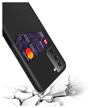 KSQ Samsung Galaxy S21+ 5G Cover med Kort Lomme - Sort