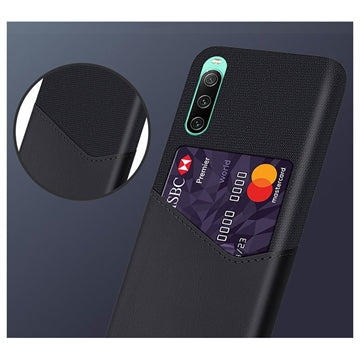 Sony Xperia 10 IV KSQ Cover med Kortholder - Sort