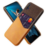 KSQ Huawei Nova 5T, Honor 20/20S Cover med Kort Lomme - Kaffe