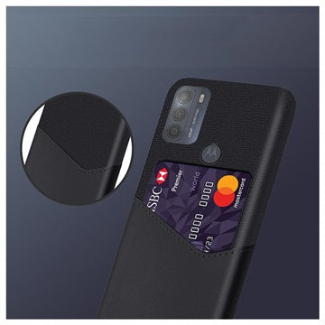 KSQ Motorola Moto G50 Cover med Kort Lomme - Sort