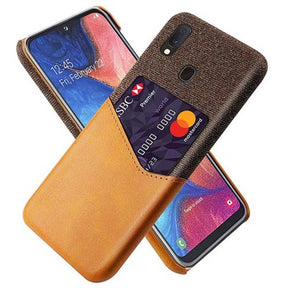 KSQ Samsung Galaxy A20e Cover med Kort Lomme - Kaffe
