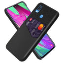 KSQ Samsung Galaxy A40 Cover med Kort Lomme - Sort