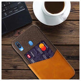 KSQ Samsung Galaxy A40 Cover med Kort Lomme - Kaffe
