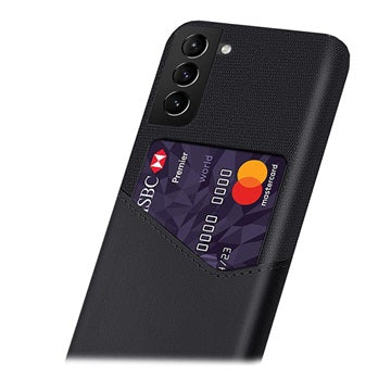 KSQ Samsung Galaxy S22 5G Cover med Kortholder - Sort