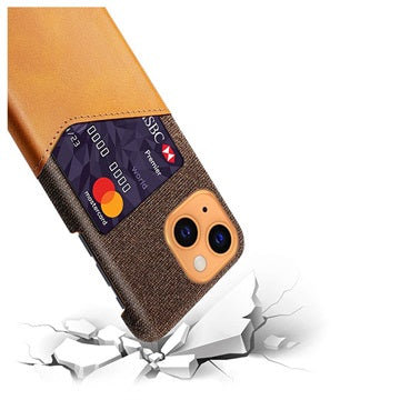 KSQ iPhone 13 Mini Cover med Kort Lomme - Kaffe