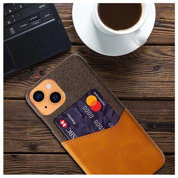 KSQ iPhone 13 Mini Cover med Kort Lomme - Kaffe