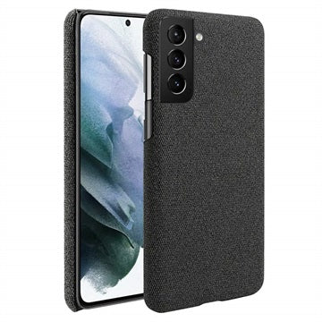 KSQ Stofbelagt Samsung Galaxy S22 5G Plastikcover - Sort