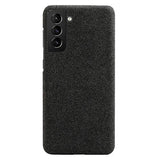 KSQ Stofbelagt Samsung Galaxy S22 5G Plastikcover - Sort