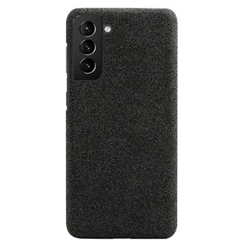 KSQ Stofbelagt Samsung Galaxy S22 5G Plastikcover - Sort