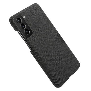 KSQ Stofbelagt Samsung Galaxy S22 5G Plastikcover - Sort