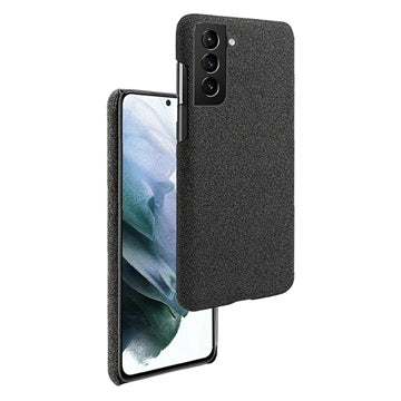 KSQ Stofbelagt Samsung Galaxy S22 5G Plastikcover - Sort