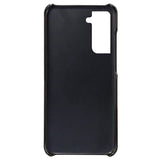 Samsung Galaxy S22 5G KSQ Belagt Plastikcover med Kortlommer - Sort
