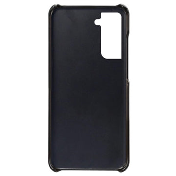 Samsung Galaxy S23 5G KSQ Belagt Plastikcover med Kortlommer - Sort
