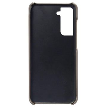 Samsung Galaxy S22 5G KSQ Belagt Plastikcover med Kortlommer - Grå