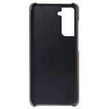 Samsung Galaxy S22 5G KSQ Belagt Plastikcover med Kortlommer - Grå