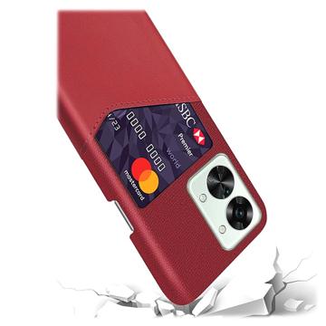 KSQ OnePlus Nord 2T Cover med Kort Lomme - Rød
