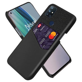 KSQ OnePlus Nord N10 5G Cover med Kort Lomme - Sort