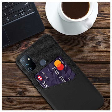 KSQ OnePlus Nord N100 Cover med Kort Lomme - Sort