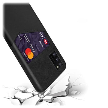 KSQ Samsung Galaxy A41 Cover med Kortlomme - Sort