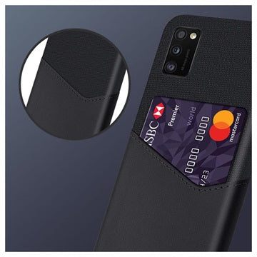 KSQ Samsung Galaxy A41 Cover med Kortlomme - Sort
