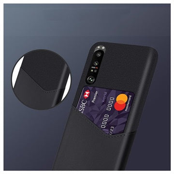 KSQ Sony Xperia 1 III Cover med Kort Lomme - Sort