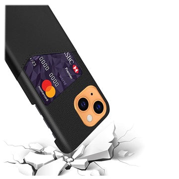 KSQ iPhone 13 Cover med Kort Lomme - Sort
