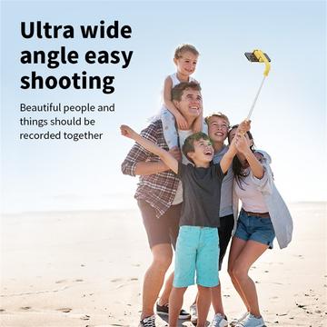 KT08 gimbal-stabilisator med stativ og magnetisk fyldlys - gul