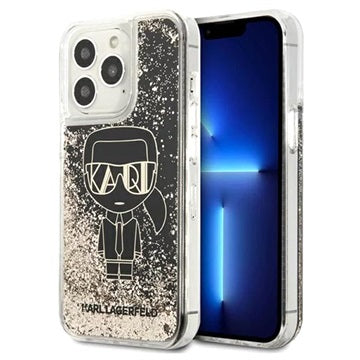 Karl Lagerfeld Gatsby Liquid Glitter iPhone 13 Pro Cover - Sort