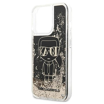 Karl Lagerfeld Gatsby Liquid Glitter iPhone 13 Pro Cover - Sort