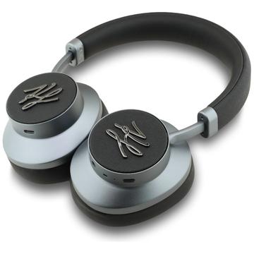 Karl Lagerfeld Grained Initials ANC trådløse over-ear-hovedtelefoner - sort
