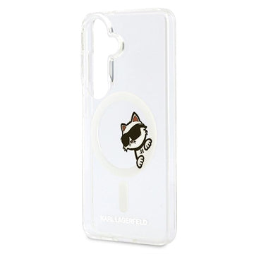 Samsung Galaxy S26+ Karl Lagerfeld IML Choupette Peekaboo Logo magnetisk cover - gennemsigtigt