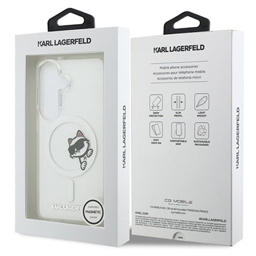 Samsung Galaxy S26+ Karl Lagerfeld IML Choupette Peekaboo Logo magnetisk cover - gennemsigtigt