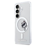 Samsung Galaxy S26 Karl Lagerfeld IML Choupette Peekaboo Logo magnetisk cover - gennemsigtigt