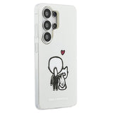 Samsung Galaxy S26 Ultra Karl Lagerfeld IML Karl&Choupette Magnetisk cover med logo på bagsiden - Gennemsigtig