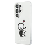 Samsung Galaxy S26 Ultra Karl Lagerfeld IML Karl&Choupette Magnetisk cover med logo på bagsiden - Gennemsigtig