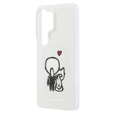 Samsung Galaxy S26 Ultra Karl Lagerfeld IML Karl&Choupette Magnetisk cover med logo på bagsiden - Gennemsigtig