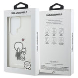 Samsung Galaxy S26 Ultra Karl Lagerfeld IML Karl&Choupette Magnetisk cover med logo på bagsiden - Gennemsigtig