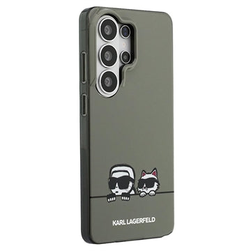 Samsung Galaxy S26 Ultra Karl Lagerfeld IML Karl&Choupette Peekaboo Logo magnetisk cover - Sort
