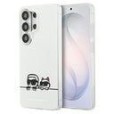 Samsung Galaxy S26 Ultra Karl Lagerfeld IML Karl&Choupette Peekaboo Logo magnetisk cover - hvid