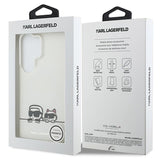 Samsung Galaxy S26 Ultra Karl Lagerfeld IML Karl&Choupette Peekaboo Logo magnetisk cover - hvid